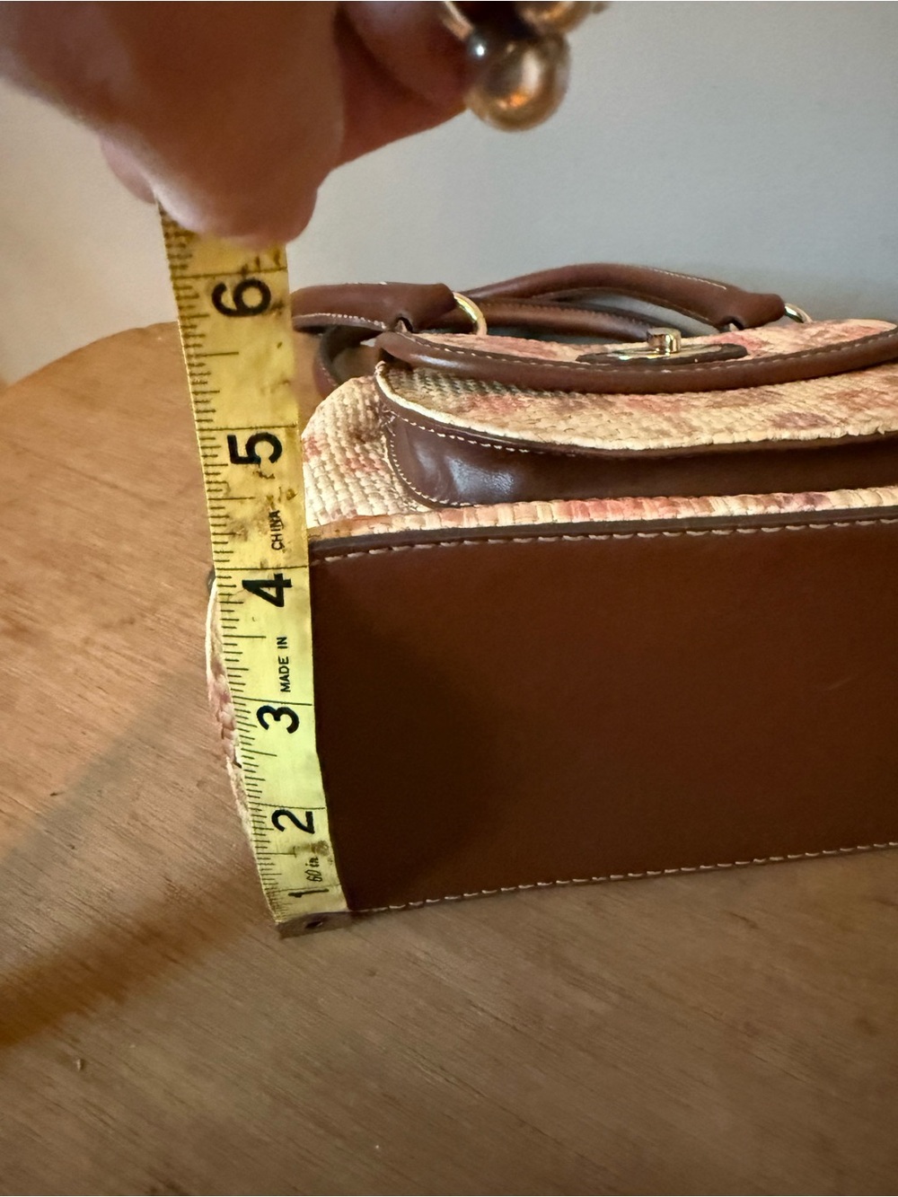 Etienne Aigner Juliet Collection vintage straw mini satchel. - Picture 12 of 12